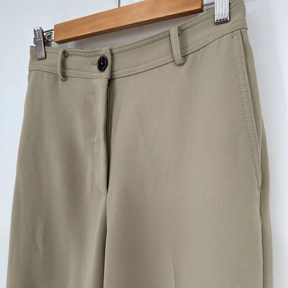 Mango MNG Basics High Rise Straight Trousers Taupe Grey Women's 2 - Picture 2 of 7